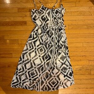 Studio Y Monochrome Geometric-Print Midi Dress